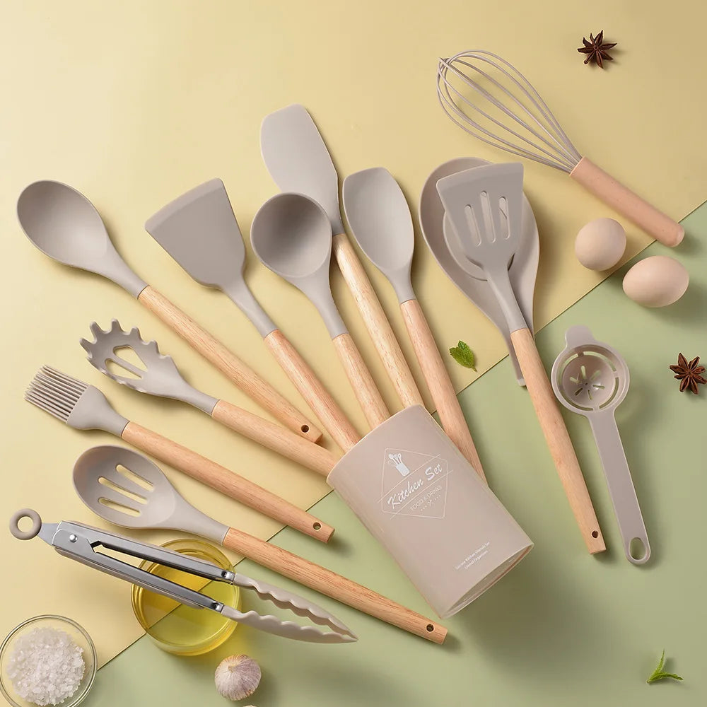 14-Piece Silicone Cooking Utensils Set