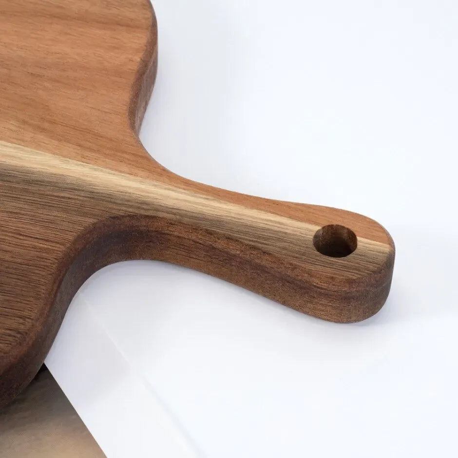Wooden Cutting & Serving Board with Handle – Charcuterie & Cheese Platter