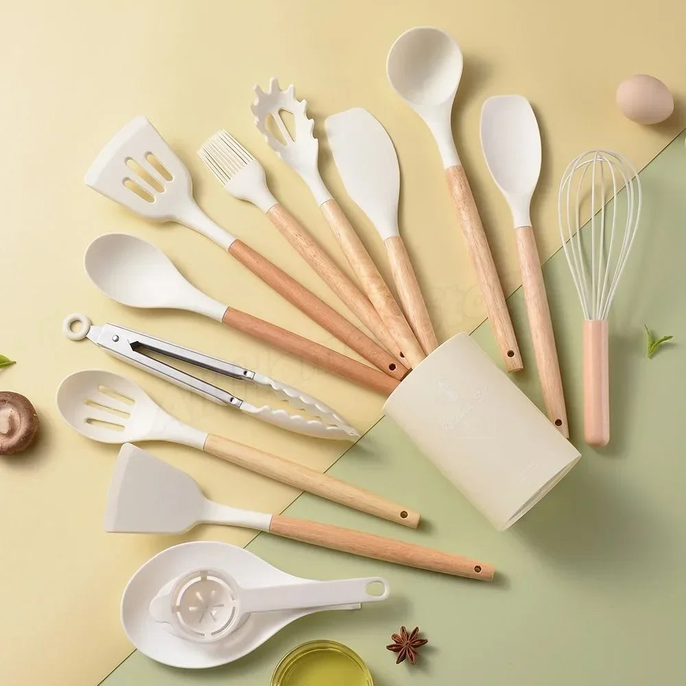 12-Piece Silicone Cooking Utensils Set
