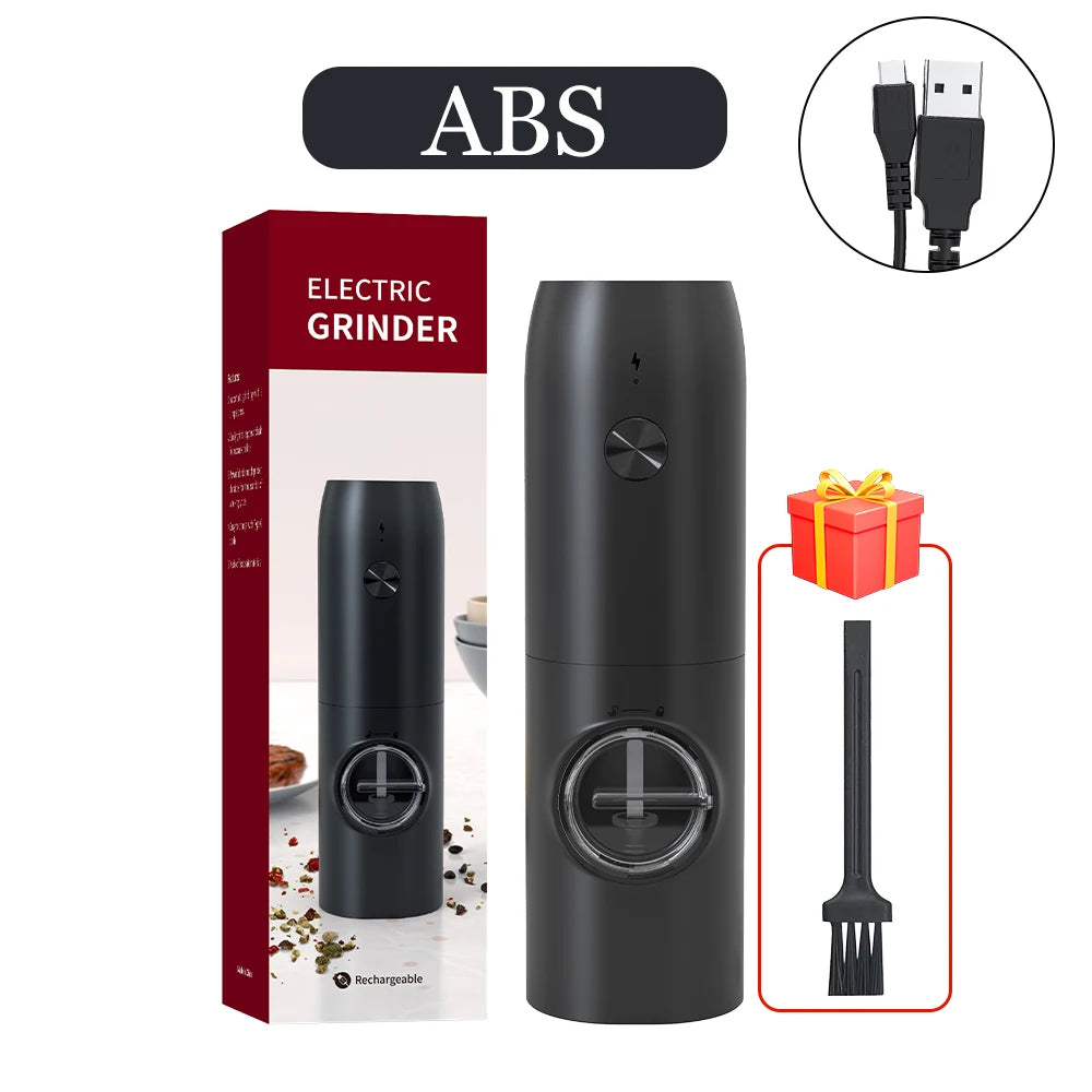 USB Electric Salt & Pepper Grinder – Adjustable Coarseness
