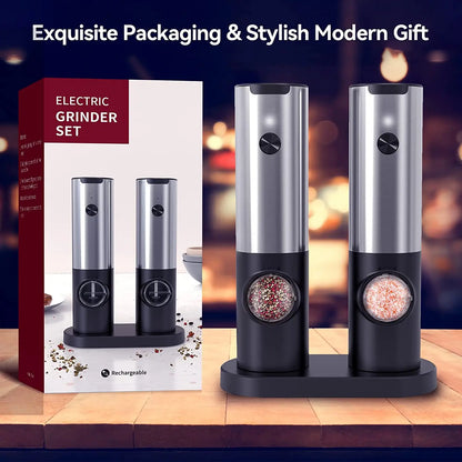 USB Electric Salt & Pepper Grinder – Adjustable Coarseness