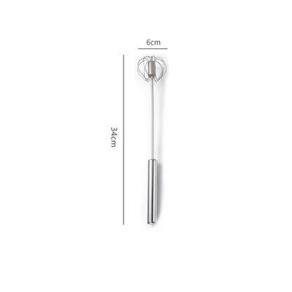 Semi-automatic Egg Beater 304 Stainless Steel Egg Whisk Manual Hand Mixer Self Turning Egg Stirrer Kitchen Accessories Egg Tools