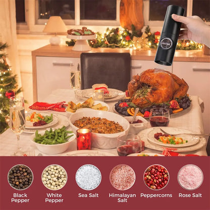 Electric Salt & Pepper Grinder – Battery Powered with Adjustable Coarseness