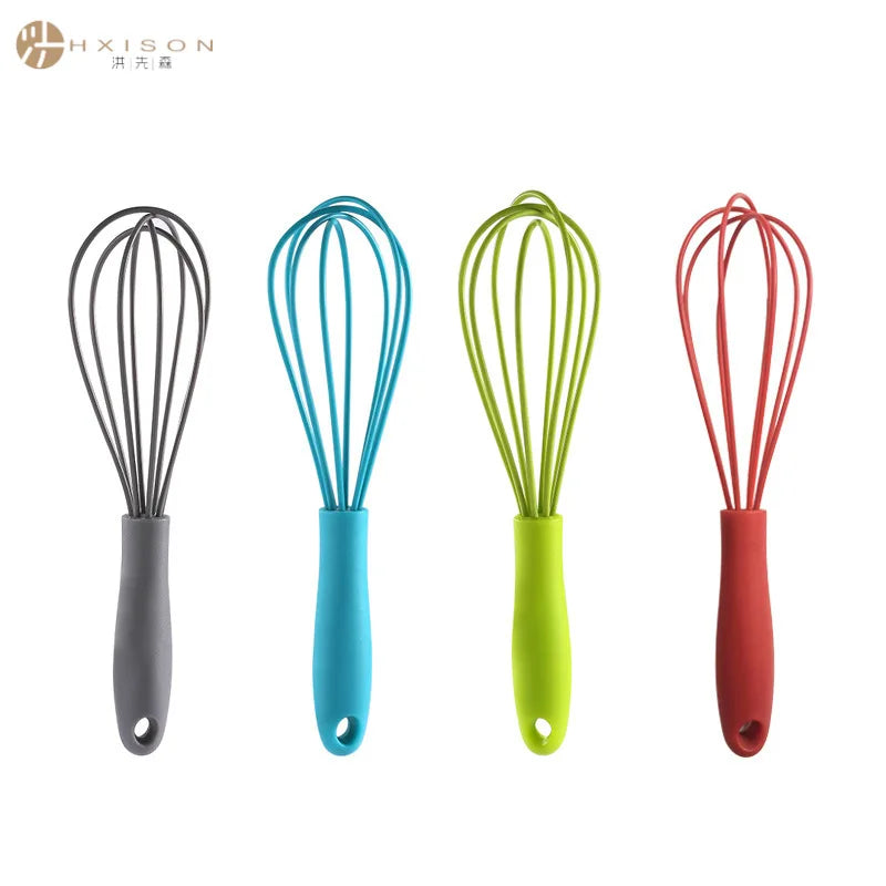 6-inch Mini Children's Silicone Egg Beater Household Manual Cream Egg Mixer Kitchen Baking Tool