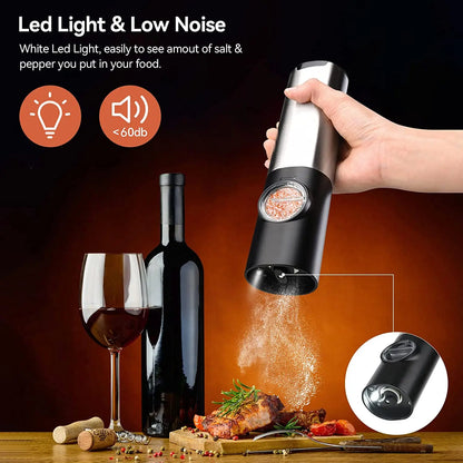 USB Electric Salt & Pepper Grinder – Adjustable Coarseness