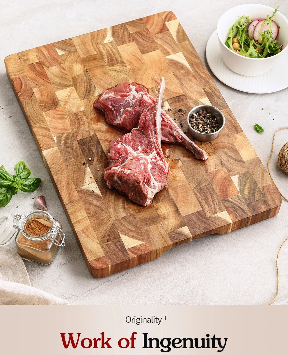 Acacia Wood Cutting Board – Double-Sided & Water-Resistant